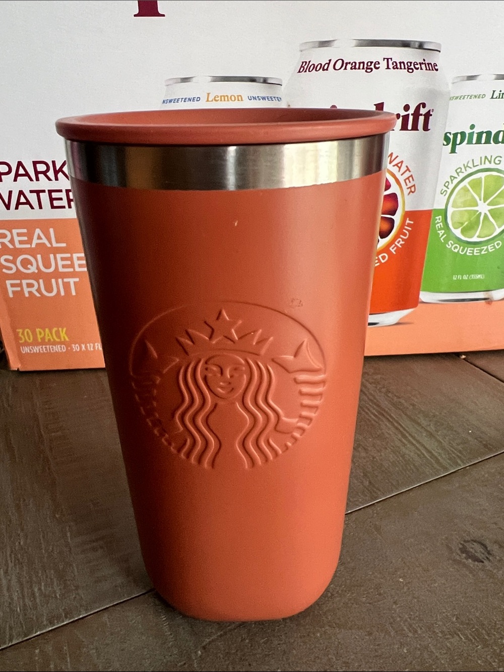 Starbucks Matte Terracotta Orange Travel Tumbler with Stainless Rim